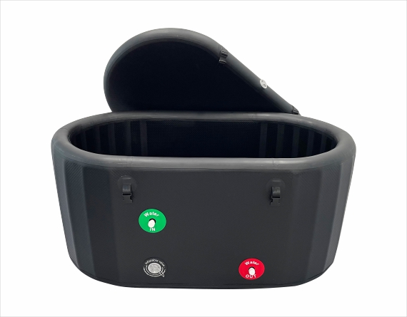 ice bathtub black with cover