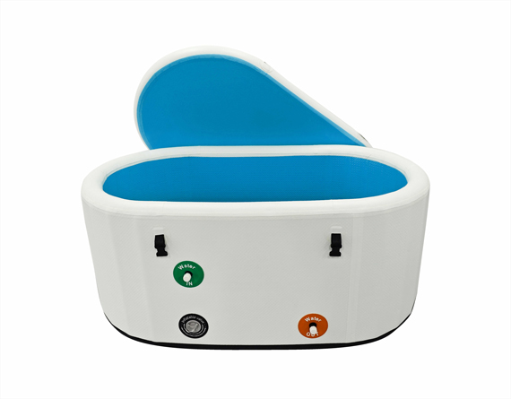 Lindaoyi white and blue ice bath tub