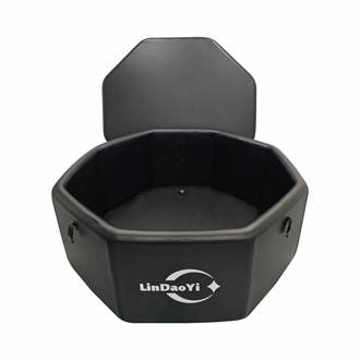 Octagon ice tub with cover