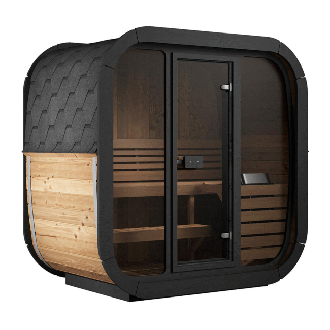 Outdoor Luxury 4-6 Person Cubic Solid Sauna Room