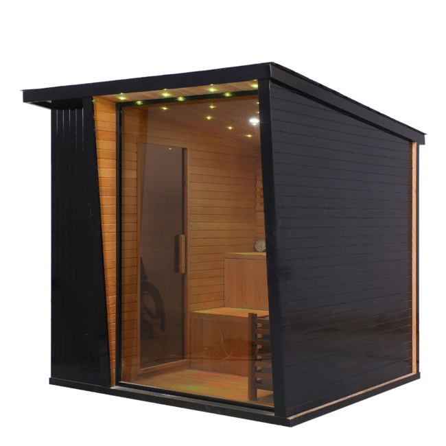 Modern Style Outdoor Cedar Sauna Room for Sale