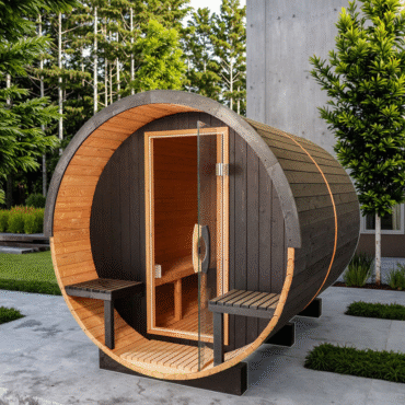 The Brief Introduction of Outdoor Garden Traditional Barrel Sauna Room