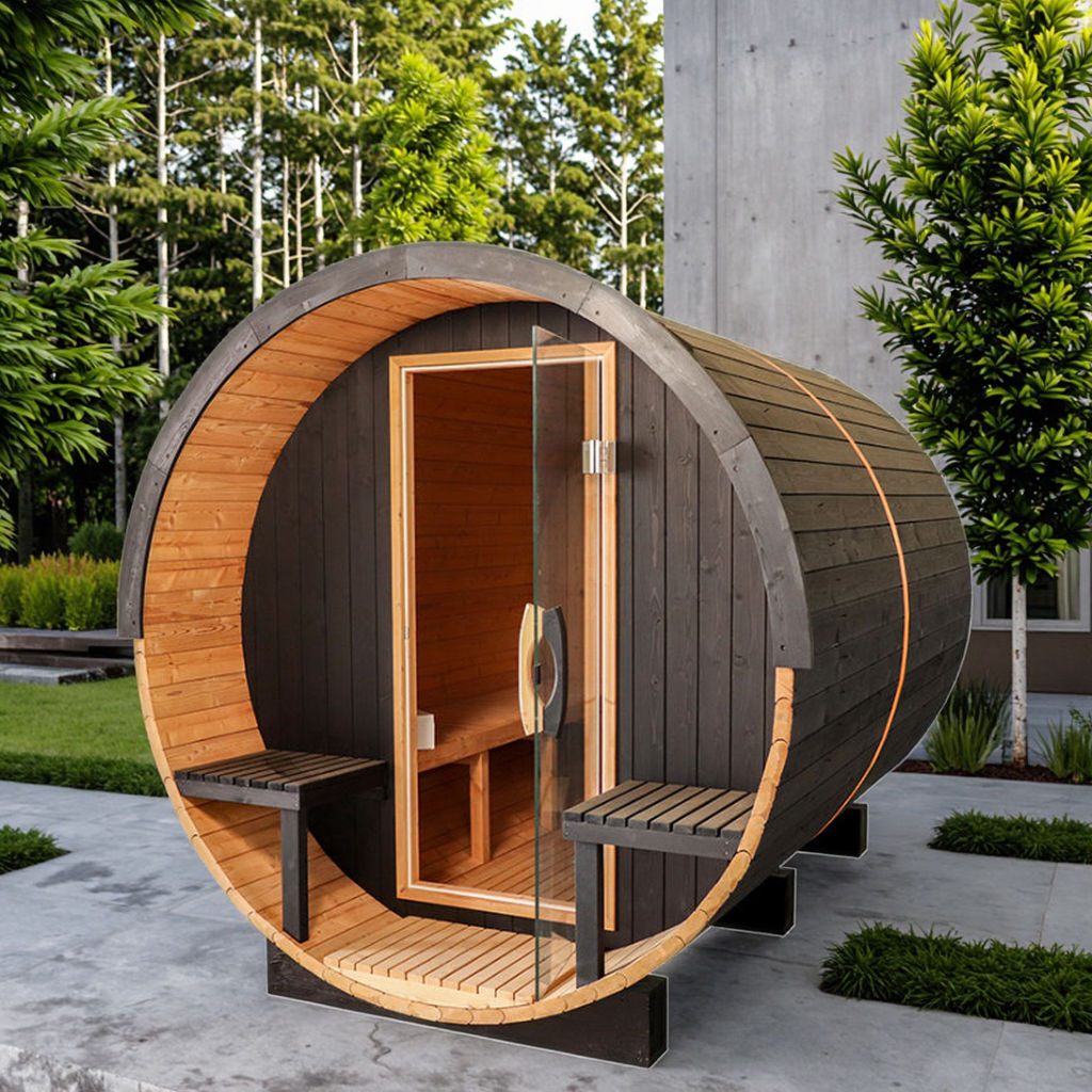 Outdoor Garden Traditional Barrel Sauna Room