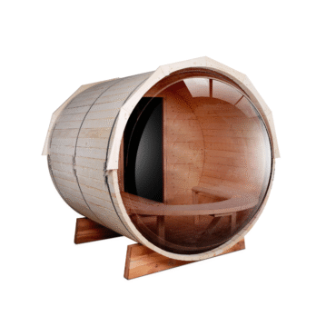 Barrel Outdoor Sauna With Panoramic Window