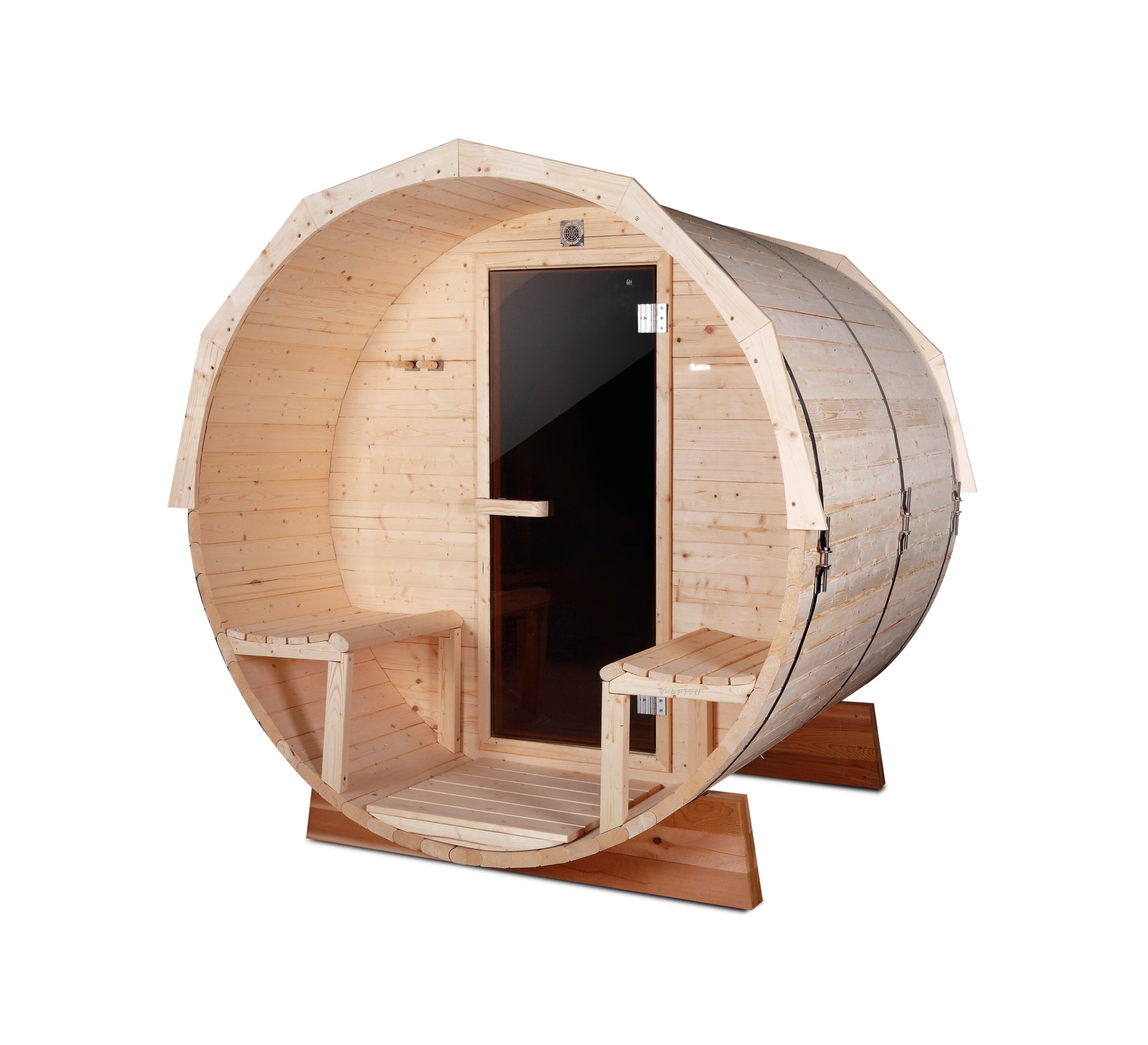 Barrel Outdoor Sauna With Panoramic Window