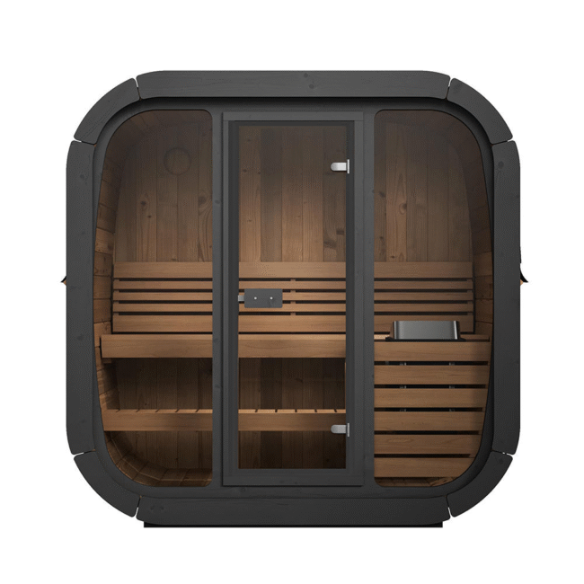 Outdoor Luxury 4-6 Person Cubic Solid Sauna Room