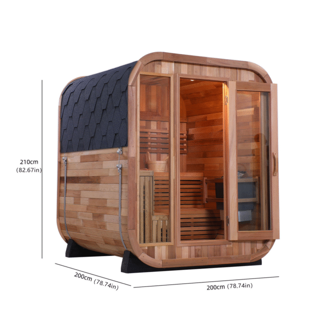 Luxury Solid Wooden 4 Person Outdoor Sauna