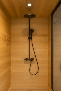 Modern Design Outdoor Wooden Sauna with Shower