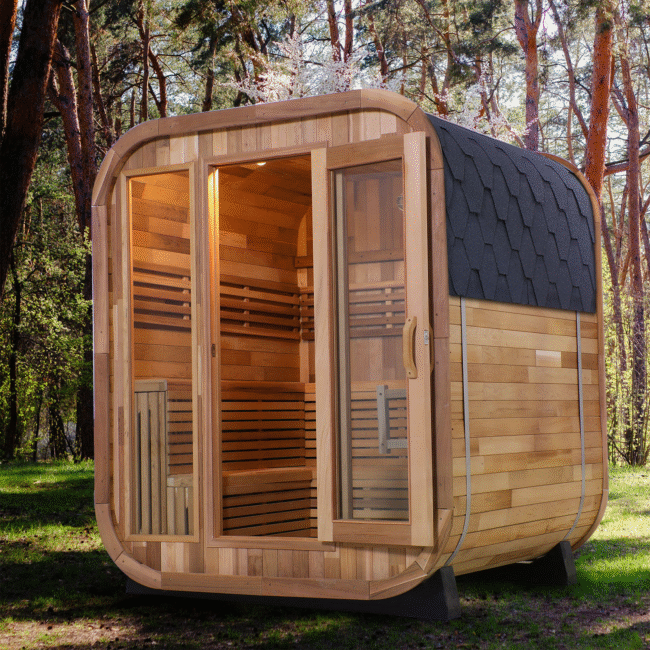 Luxury Solid Wooden 4 Person Outdoor Sauna