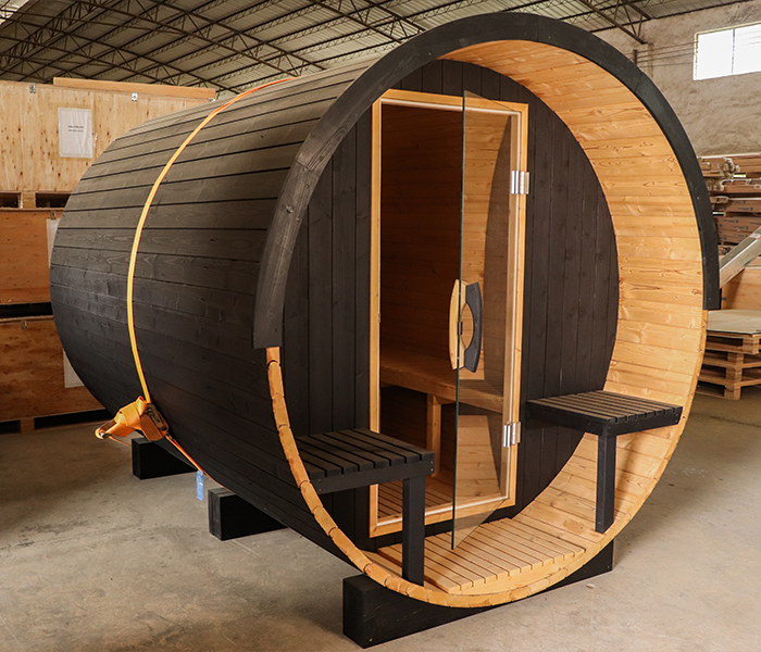 Outdoor Garden Traditional Barrel Sauna Room