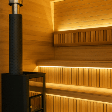 Modern Design Outdoor Wooden Dry Steam Sauna Shower