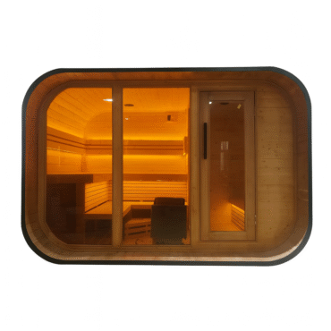 Moden Design Solid Wood Steam Sauna with Lounge Room