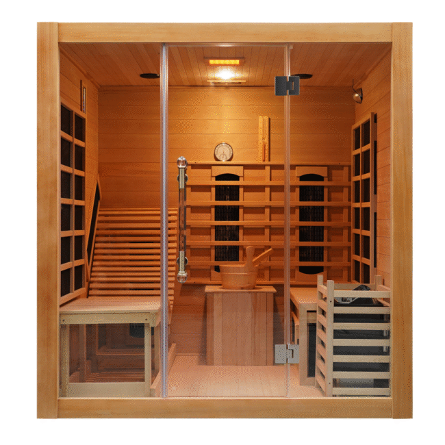 combined far infrared and steam sauna room